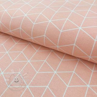 Dekostoff Cube pastel pink