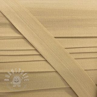 Elastisches Schrägband Polyamide matt beige