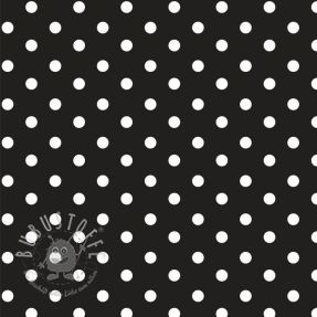 Baumwollstoff Dots black