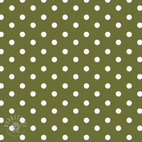 Baumwollstoff Dots green