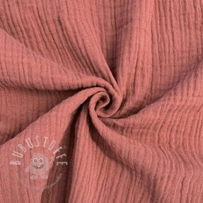 Double gauze/musselin mauve GOTS