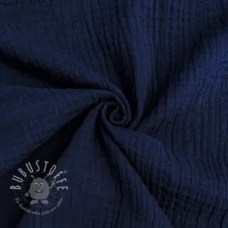 Double gauze/musselin navy ORGANIC