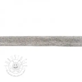 Jersey Schrägband melange grau