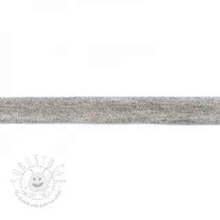 Jersey Schrägband melange grau