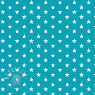 Baumwollstoff Petit stars turqouise