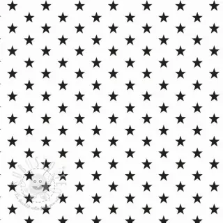 Baumwollstoff Petit stars white/black