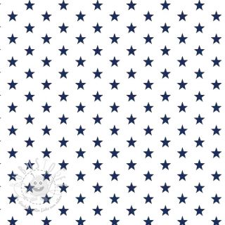 Baumwollstoff Petit stars white/navy