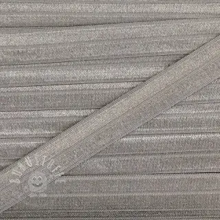 Elastisches Schrägband Polyamide 15 mm light grey