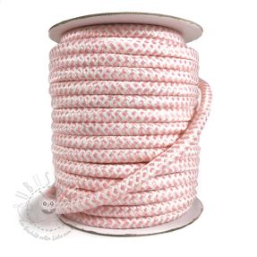 Twisted kordel ZIG ZAG light rose