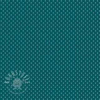 Baumwollstoff Petit dots petrol