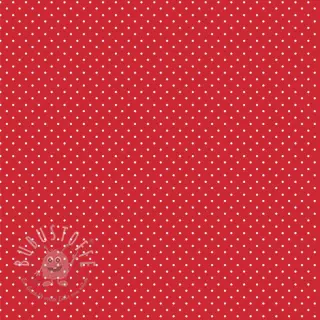 Baumwollstoff Petit dots red