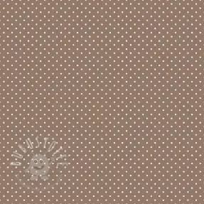 Baumwollstoff Petit dots taupe