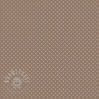 Baumwollstoff Petit dots taupe