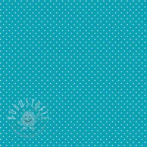 Baumwollstoff Petit dots turqouise