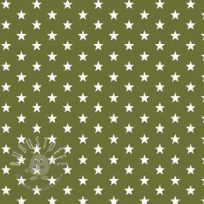 Baumwollstoff Petit stars green