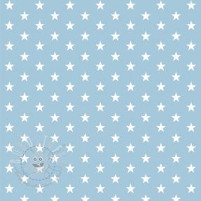 Baumwollstoff Petit stars light blue