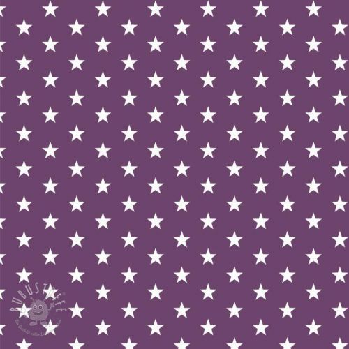 Baumwollstoff Petit stars purple