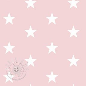 Baumwollstoff Stars light rose