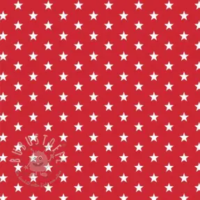 Baumwollstoff Petit stars red