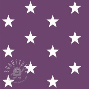 Baumwollstoff Stars purple