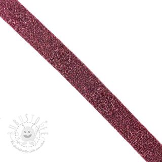 Schrägband LUREX dark pink