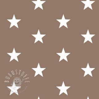 Baumwollstoff Stars taupe