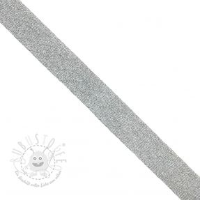 Schrägband LUREX white