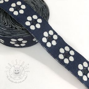 Band Jeans flowers dark blue