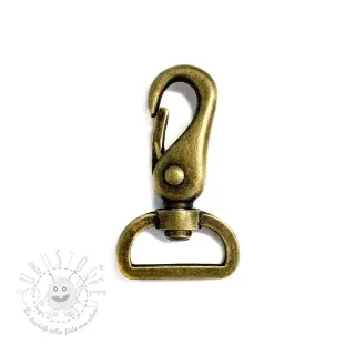 Metall Karabiner 25 mm messing