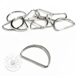 Halbringe 40 mm silver
