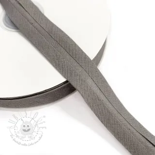Schrägband baumwoll grey