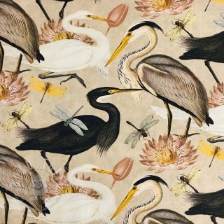 Dekostoff Herons camel digital print