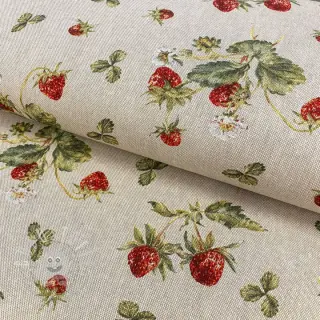 Dekostoff Linenlook Wild strawberries