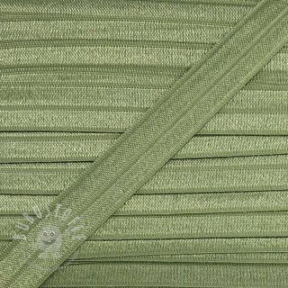 Elastisches Schrägband Polyamide 15 mm old green