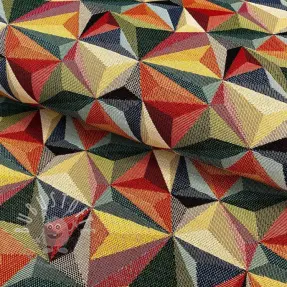 Dekoračná látka GOBELIN PREMIUM Colourful triangles