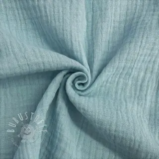 Double gauze/musselin teal ORGANIC
