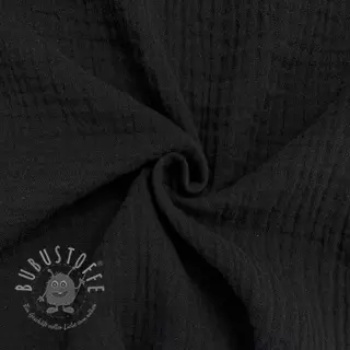 Double gauze/musselin black