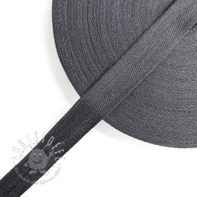 Baumwoll-Twill Band 25 mm grey