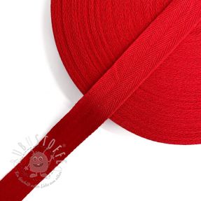 Baumwoll-Twill Band 25 mm red