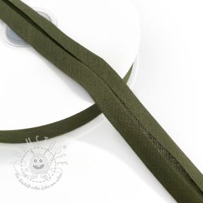 Schrägband baumwoll camo green