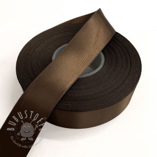 Satinband beidseitig 25 mm dark brown