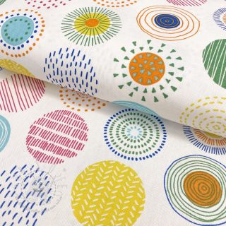 Dekostoff premium Hand drawn circles multicolour