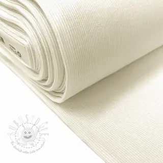 Baumwoll Bündchenstoff RIB ecru ORGANIC