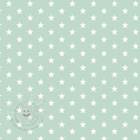 Baumwollstoff Petit stars mint