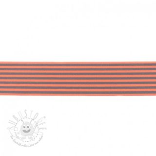 Gummiband 4 cm Stripe salmon