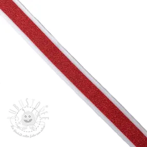 Strickborte Webband LUREX red