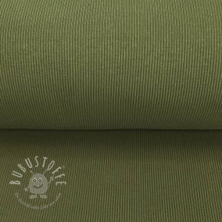 Baumwoll Bündchenstoff RIB army green ORGANIC