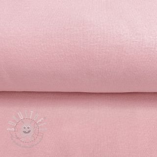 Baumwoll Bündchenstoff glatt powder pink ORGANIC