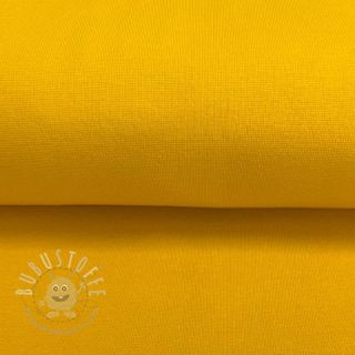 Baumwoll Bündchenstoff glatt gelb ORGANIC
