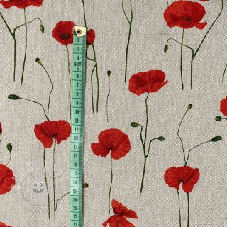 Dekostoff Linenlook Red plants